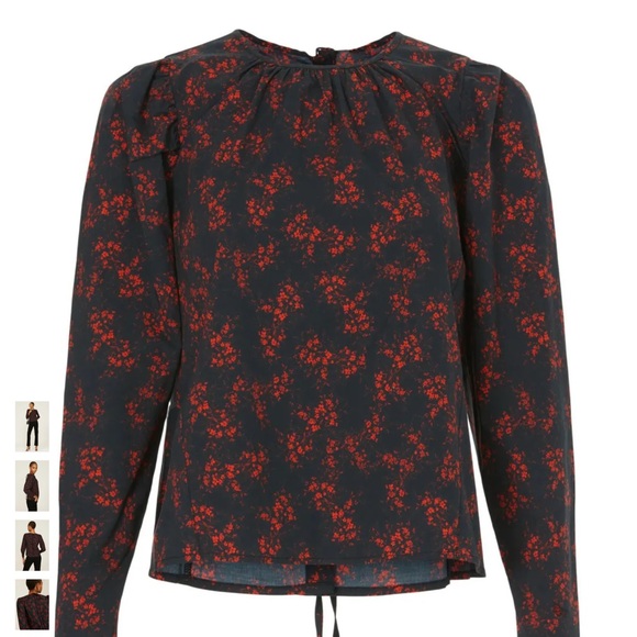 NWT Thakoon Collective Floral Puff Sleeve Top Size M - Picture 4 of 12